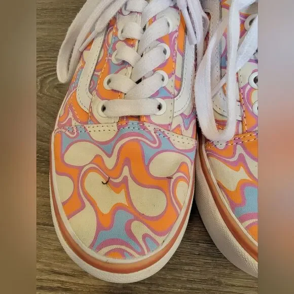 Vans Old Skool Stacked UV Ink Peace Platform Retro Sneakers 6.5 - Picture 9 of 10